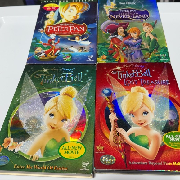 Disney’s Peter Pan & Tinkerbell 4 DVD Bundle. - Picture 1 of 7